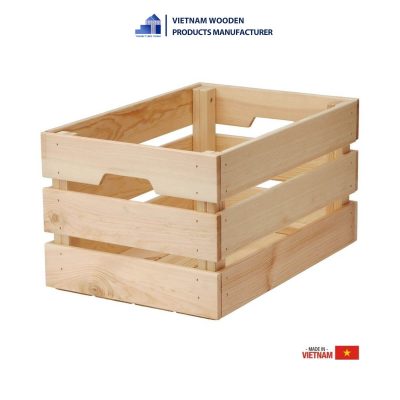 polished finish wooden crate
