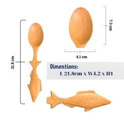 Wooden Fish-Shaped Handle Spoon