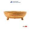 Wooden Bowl with Round Legs