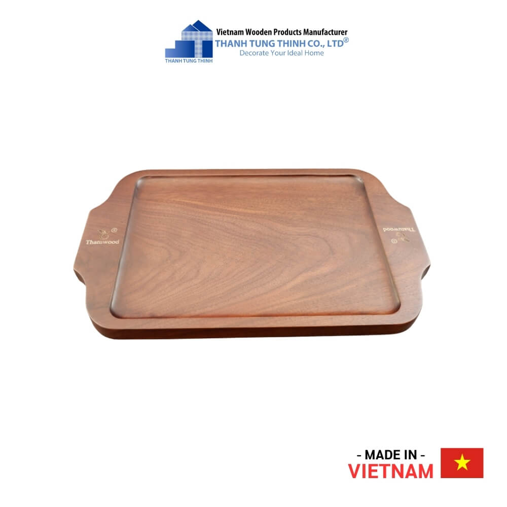 Rectangle Walnut Wooden Tray Thanh Tung Thinh