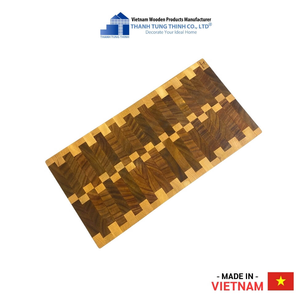 Rectangular Wooden Cutting Board with Unique Design Thanh Tung Thinh | 01