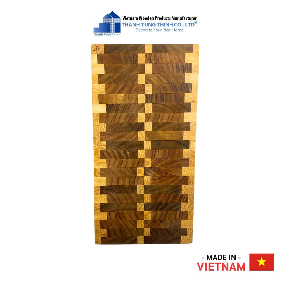 Rectangular Wooden Cutting Board with Unique Design Thanh Tung Thinh | 03
