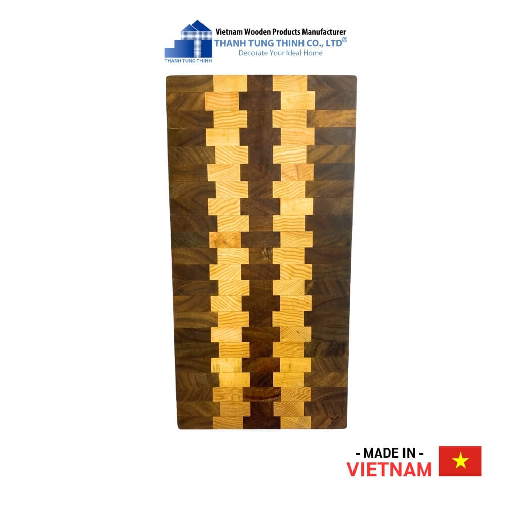 Rectangular Wooden Cutting Board with Unique Design Thanh Tung Thinh | 05