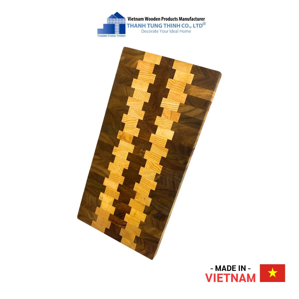 Rectangular Wooden Cutting Board with Unique Design Thanh Tung Thinh | 06