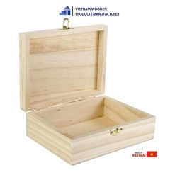 Rectangular wooden gift box