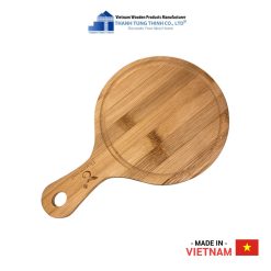Round Bamboo Wood Tray with Handle Thanh Tung Thinh | 01