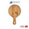 Round Bamboo Wood Tray with Handle Thanh Tung Thinh