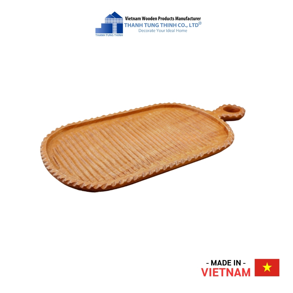 Rustic Handle Wooden Tray To Serve Fruit For Your Guests Thanh Tung Thinh | 01