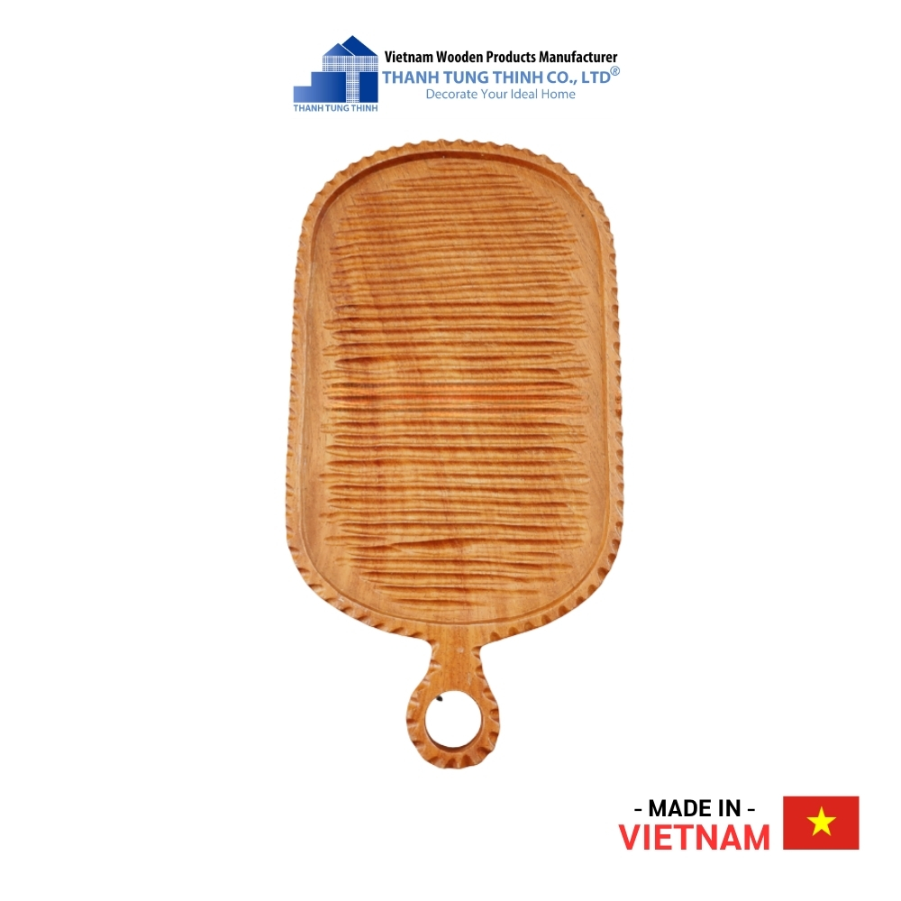 Rustic Handle Wooden Tray To Serve Fruit For Your Guests Thanh Tung Thinh