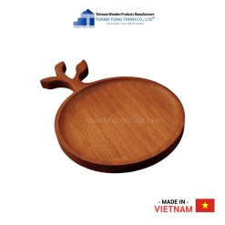 Rustic Rounded Wooden Tray with Branch Handle Thanh Tung Thinh | 02