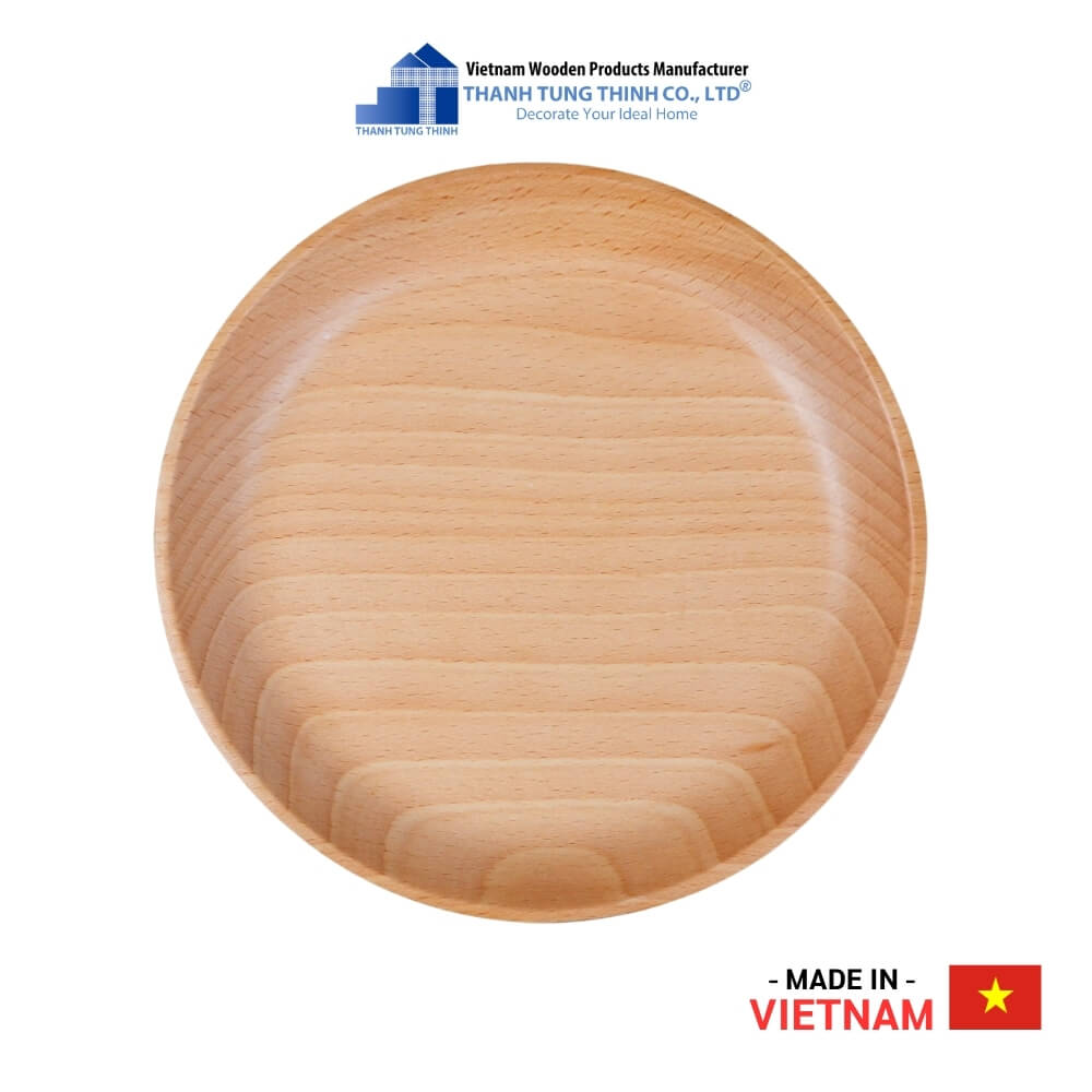 Simple Round Wooden Tray Thanh Tung Thinh