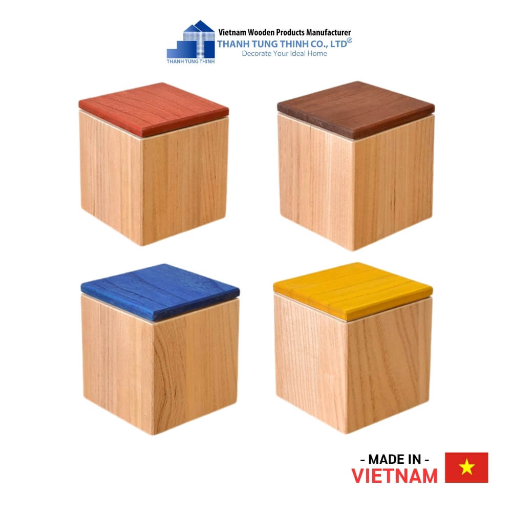 Simple Wooden Cube Coffee Box Thanh Tung Thinh