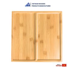 Convenient Two-Compartment Square Wooden Tray