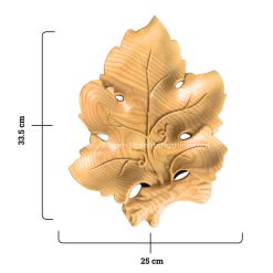 Grape Leaf-Shaped Wooden Tray