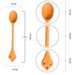 Unique Wooden Spoon with Hanging Hook