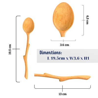 Tree Branch-Shaped Wooden Spoon