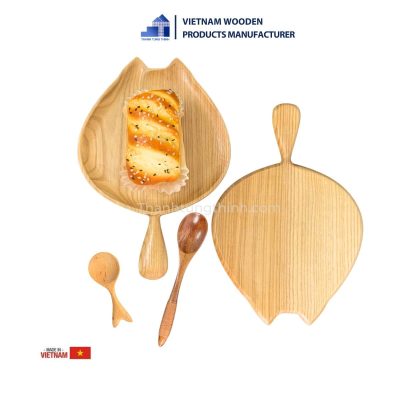 Cat-Shaped Wooden Tray
