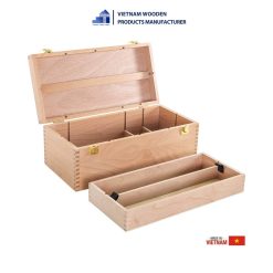 Wooden Toolbox with Lift-Out Tray