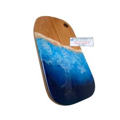 Rounded Corner Rectangle Epoxy Wooden Tray