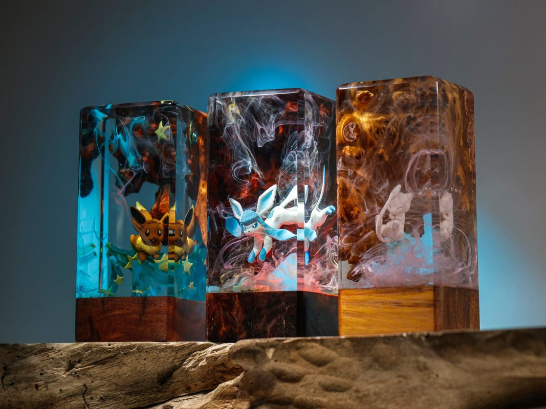 Pokémon epoxy night lights