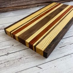 Alternative view of Rectangular Wooden Cutting Board with Symmetrical Patterns