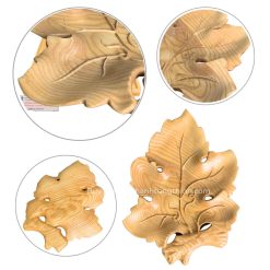 Alternative view of Grape Leaf-Shaped Wooden Tray