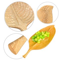 Long Leaf-Shaped Wooden Tray