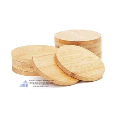 Round Wooden Coaster for Drinks