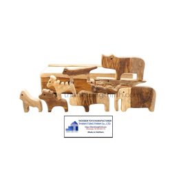 wholesale wooden animal balancing stacking toy set