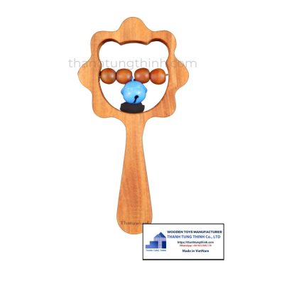 wholesale wooden baby rattle toy from manufacturer