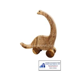 wholesale wooden dinosaur toy with wheels from the manufacturer