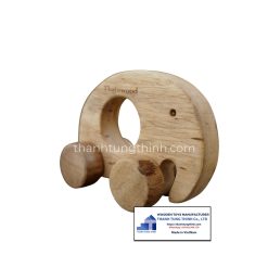 wholesale wooden toy elephant with wheels