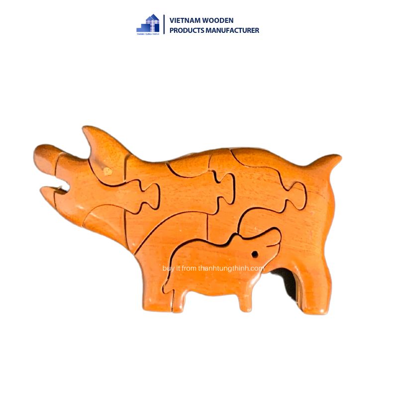 wooden animal puzzle toys for wholesale buyers