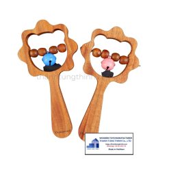 wooden baby rattle boy
