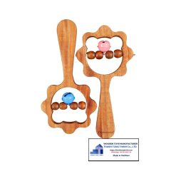 wooden baby rattle toy for infants wholesale