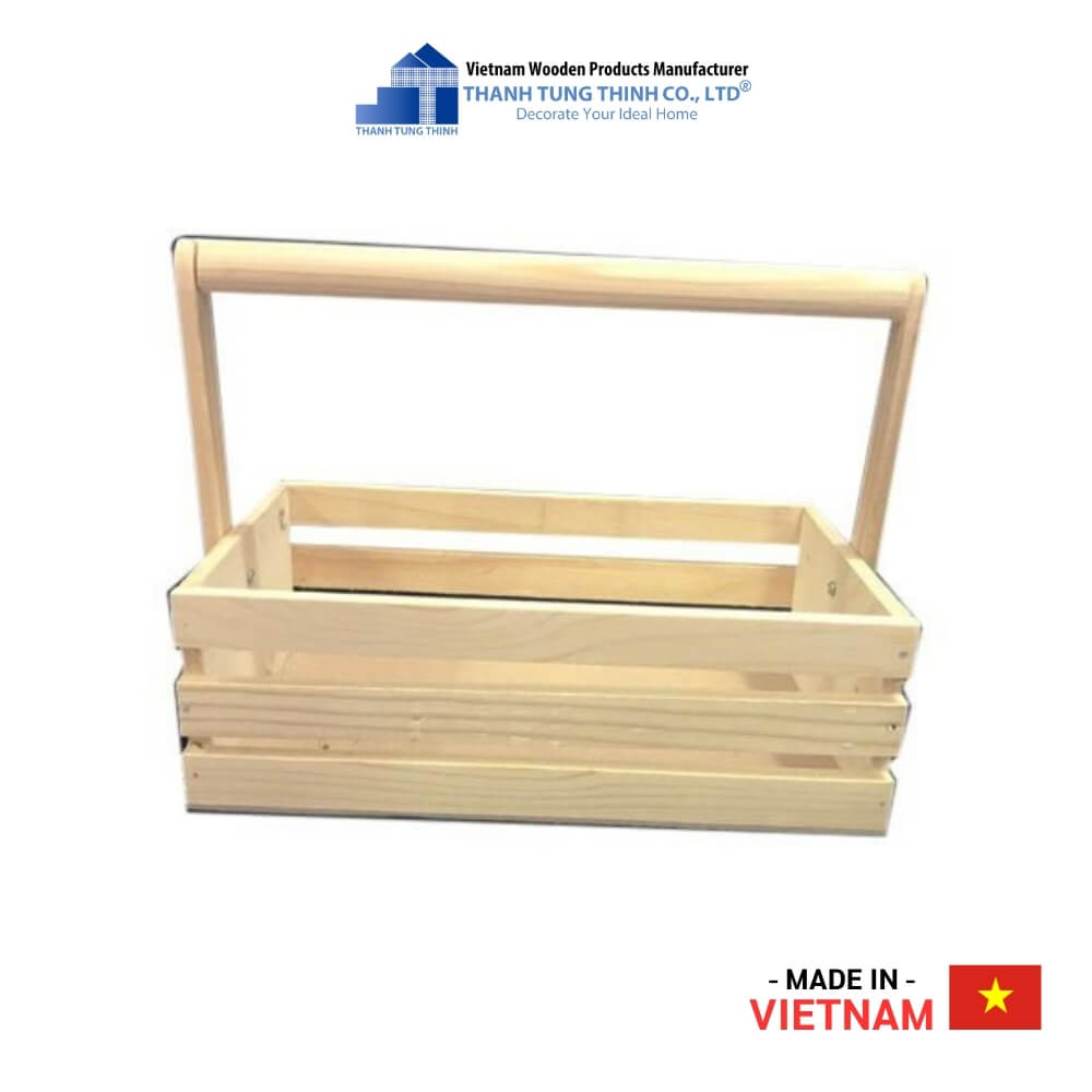 Wooden Basket with Handle Thanh Tung Thinh | 02