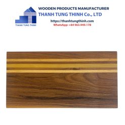 Rectangular Wooden Cutting Board with 3 Stripes