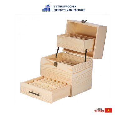 Multi-Floor Wooden Cosmetic Box