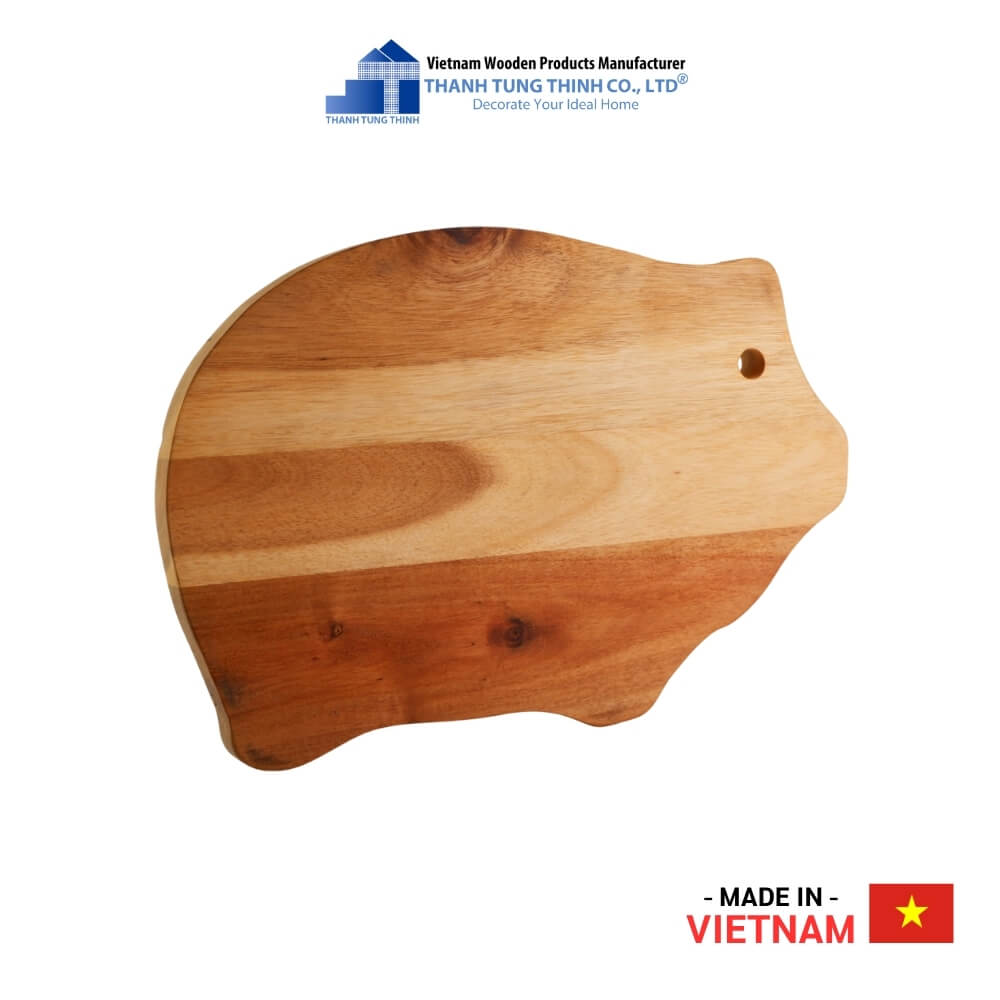 Wooden Cutting board in Cute Pig Shape Thanh Tung Thinh | 02