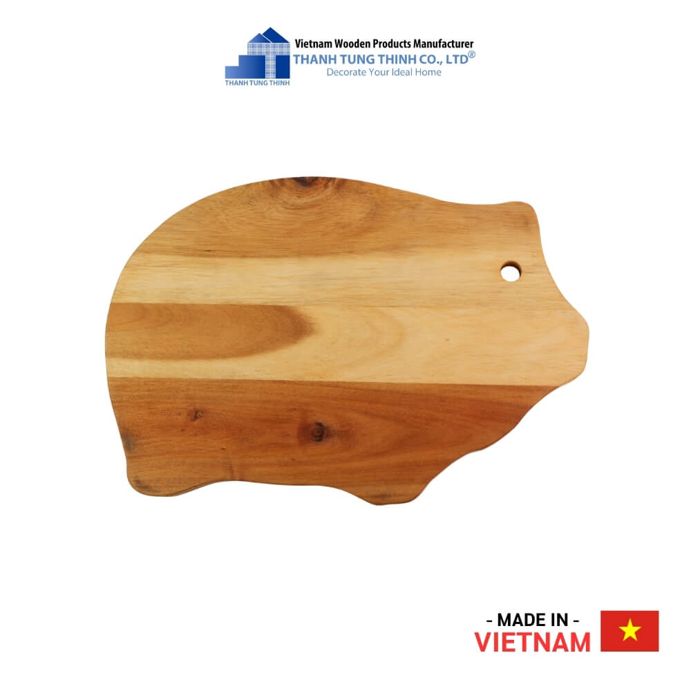 Wooden Cutting board in Cute Pig Shape Thanh Tung Thinh | 05