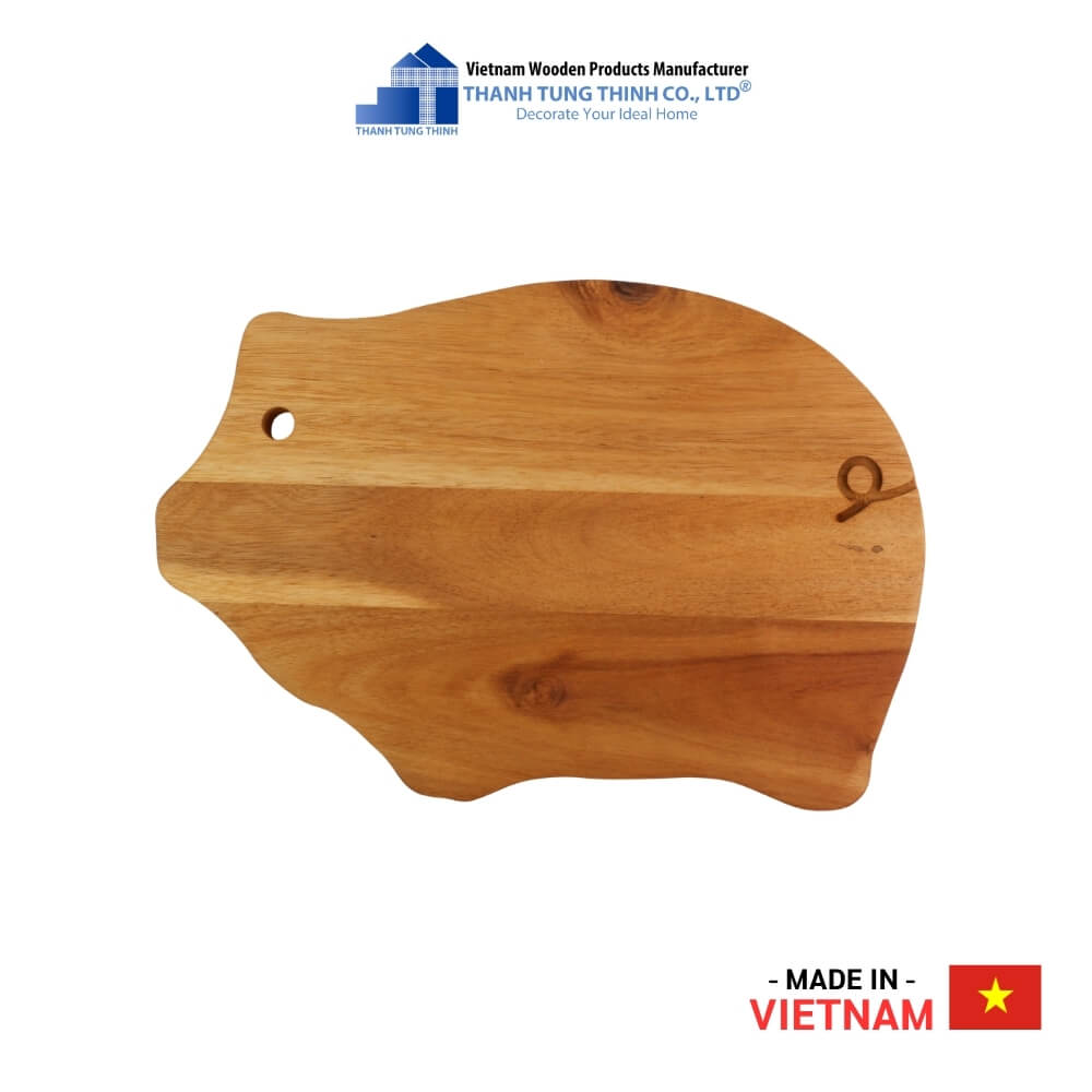 Wooden Cutting board in Cute Pig Shape Thanh Tung Thinh