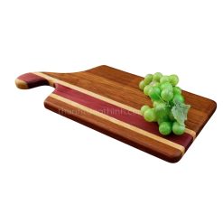 cutting board with a handle.