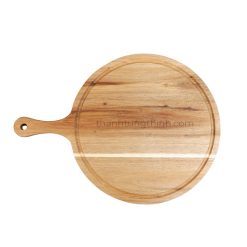Alternative view of Rounded Pine Wood Cutting Board with Handle
