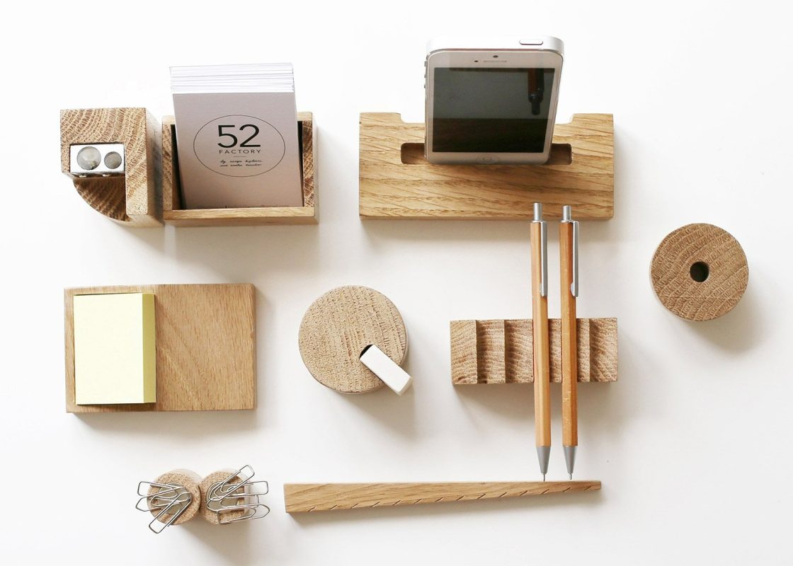 Wooden desk accessories are becoming popular
