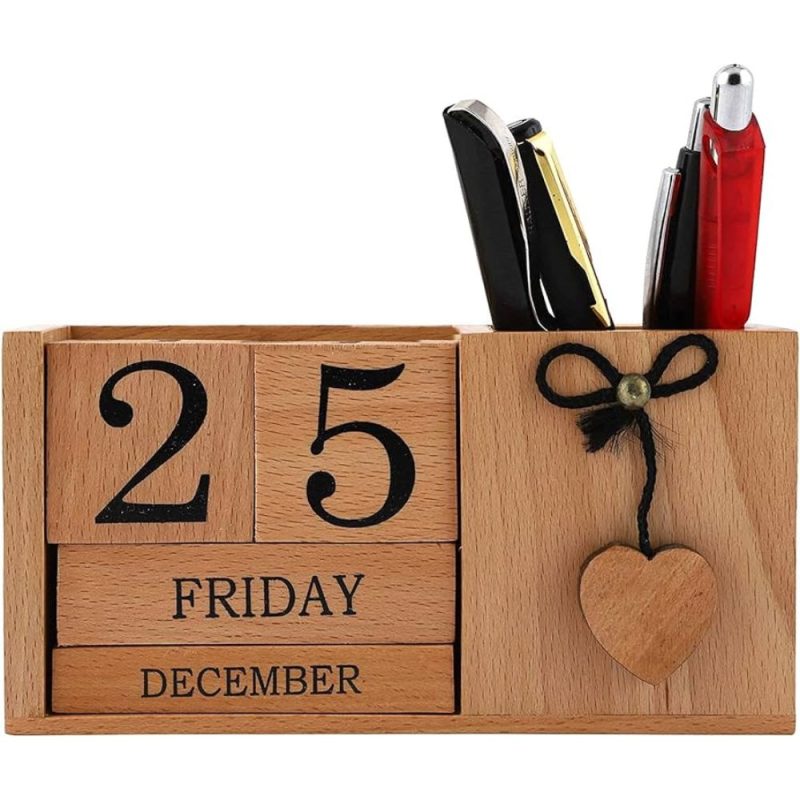 wooden desk calendars 24