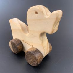 wooden duck toy with wheels
