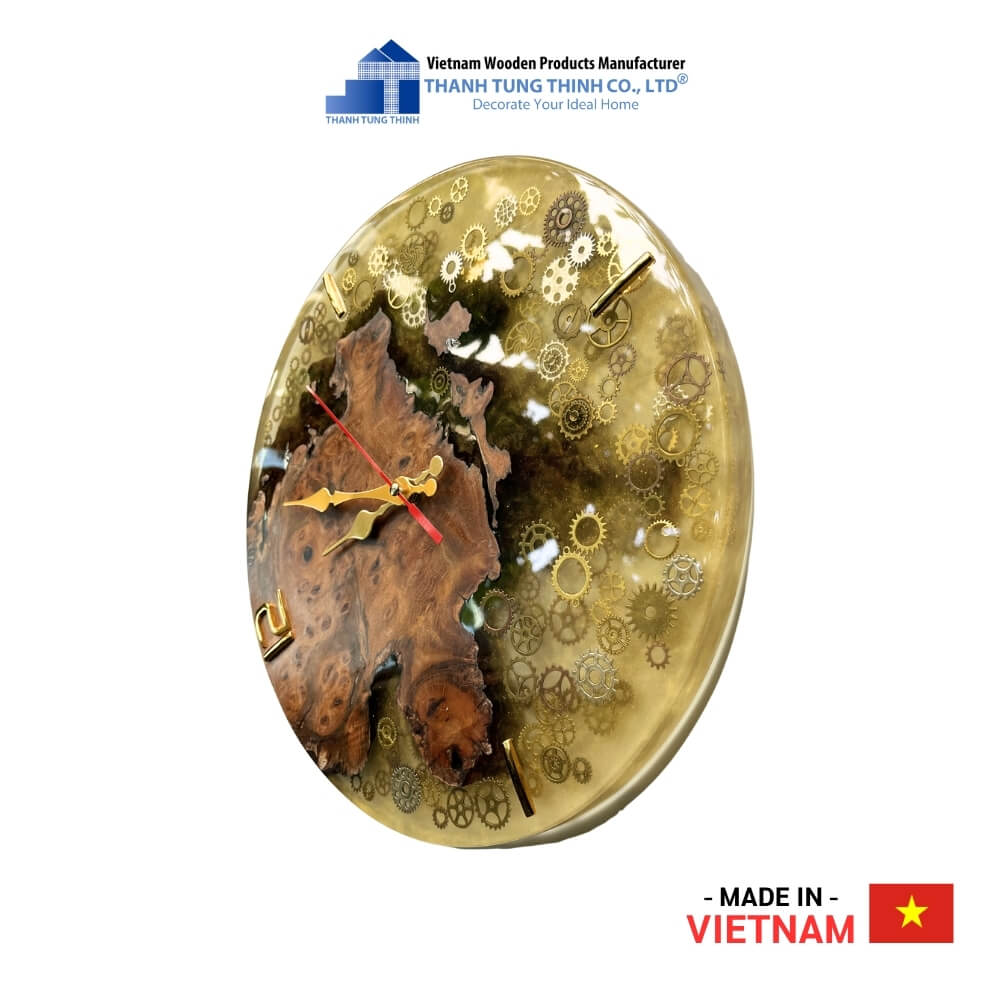 Wooden Epoxy Clock mechanical design Thanh Tung Thinh | 01