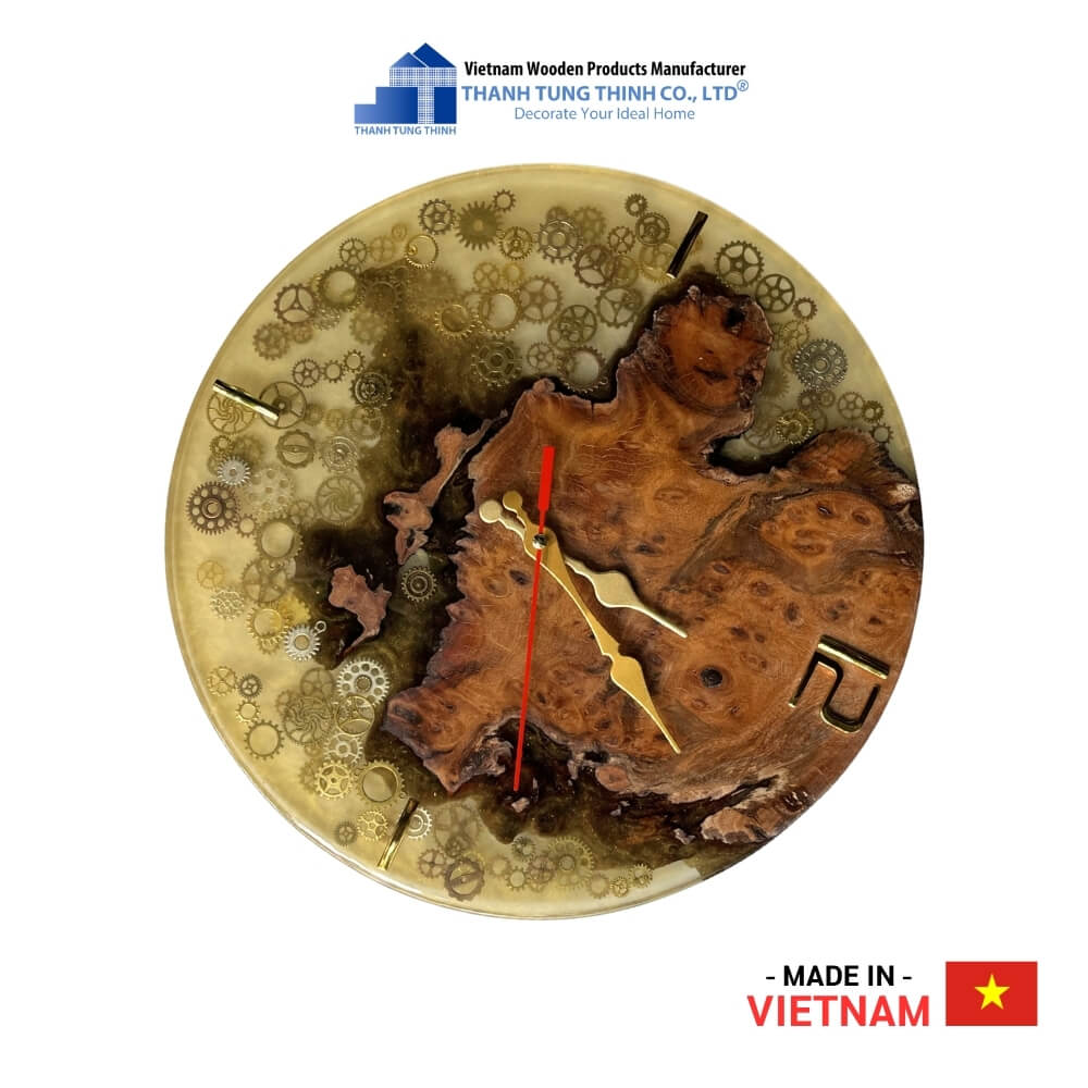 Wooden Epoxy Clock mechanical design Thanh Tung Thinh | 03