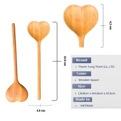 Alternative view of Heart-Shaped Wooden Spoon For Couples
