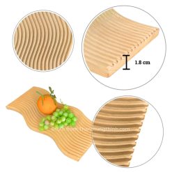 Alternative view of Waving-Shaped Wooden Tray